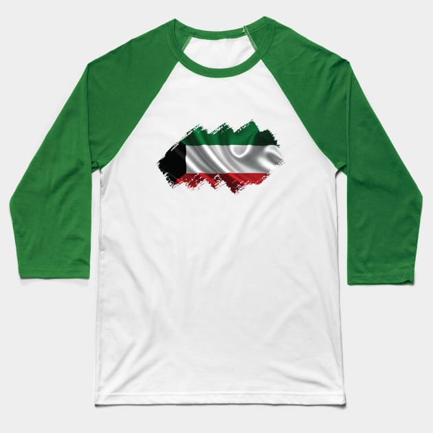 The Flag of Kuwait Baseball T-Shirt by Teemperor